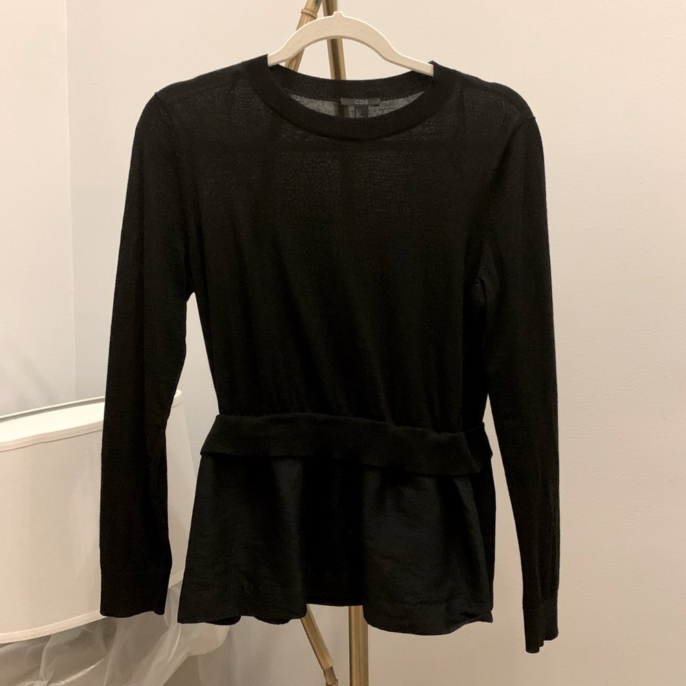 [Like New] COS Wool Sweater with Peplum Hem